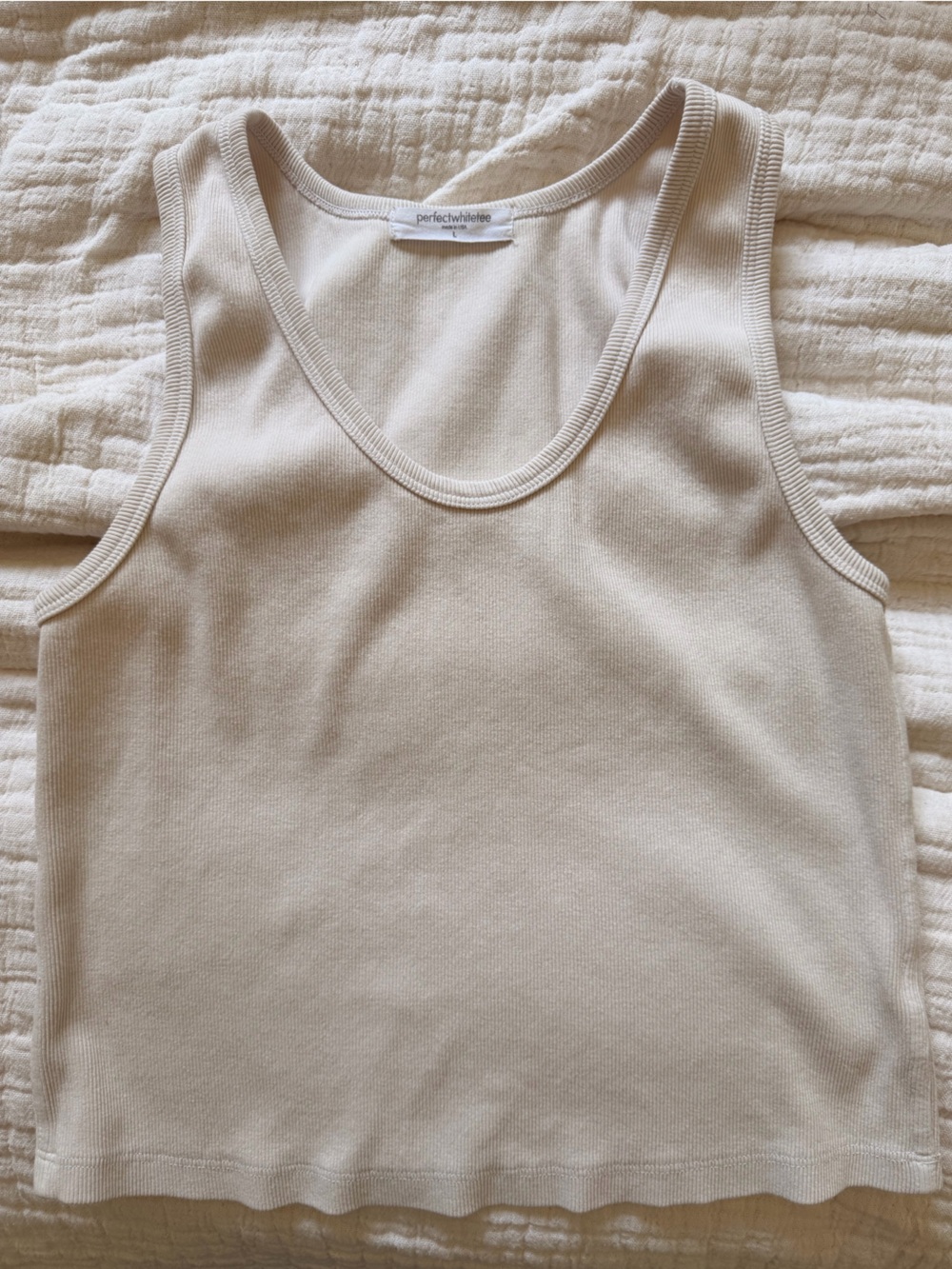 Perfect White tee crop tank